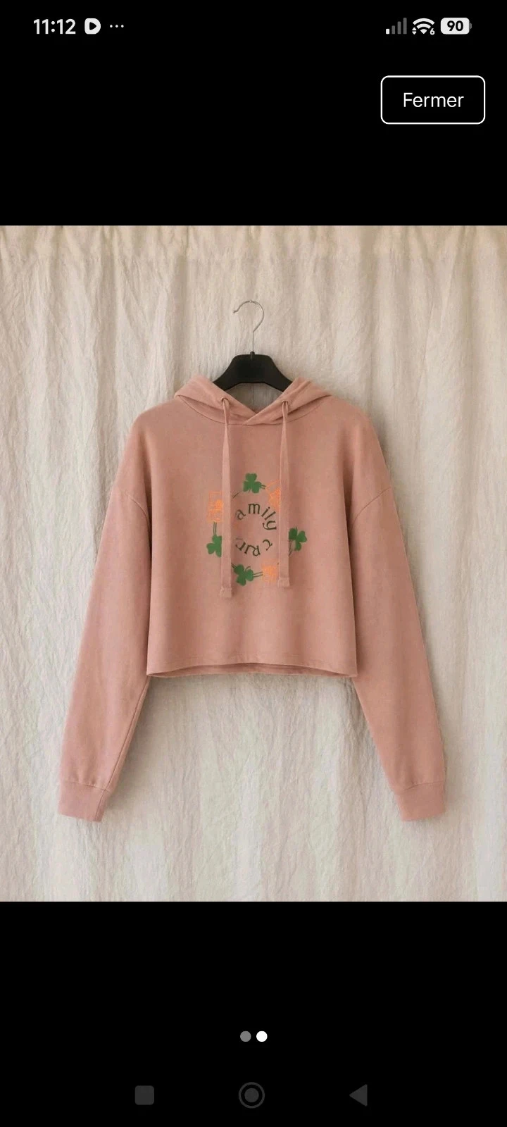 Roze korte trui maat M – photo 2